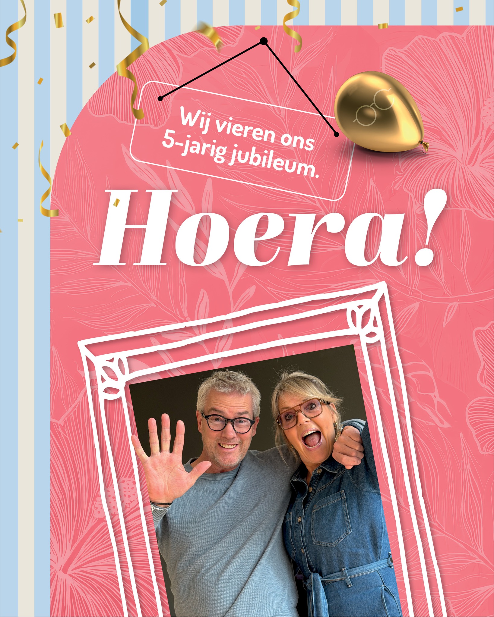 ✨ 5 JAAR OOGCONTACT BIJ GERARD✨
Wat vliegt de tijd als je doet wat je leuk vindt!

Vandaag vieren we ons 5-jarig jubileum en dat hadden we nooit zonder jullie kunnen doen. 🥂

Vijf jaar geleden openden we onze deuren met een duidelijke visie: scherp zicht combineren met een persoonlijke touch en de allermooiste monturen. 
In de afgelopen jaren hebben we talloze verhalen gehoord met een heerlijke kop koffie of thee erbij, veel ogen gemeten en  blije gezichten geZIEN bij het uitzoeken van een nieuw montuur💛

Bedankt voor het vertrouwen
Lieve klanten, bedankt dat jullie voor ons kiezen. Of je nu vanaf dag één bij ons komt of onlangs voor het eerst binnenstapte: we waarderen je enorm.

Focus op de toekomst 👁️✨
Hoewel we vandaag met trots terugblikken, kijken we met nog meer enthousiasme vooruit. Onze 'focus' blijft onveranderd: de beste zorg voor jouw ogen en de nieuwste trends in monturen. We blijven vernieuwen , zodat we jullie ook de komende jaren kunnen laten stralen met het beste zicht. 

Liefs,
Gerard en Gerda Bugel